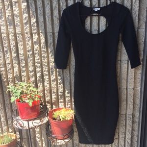 Cynthia Rowley Black Pencil Dress with Front/Back